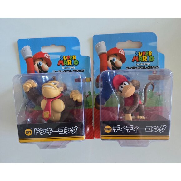 From my trip to Japan: Super‎ Mario Donkey and Diddy Kong 2.5" Figures - Picture 1 of 2